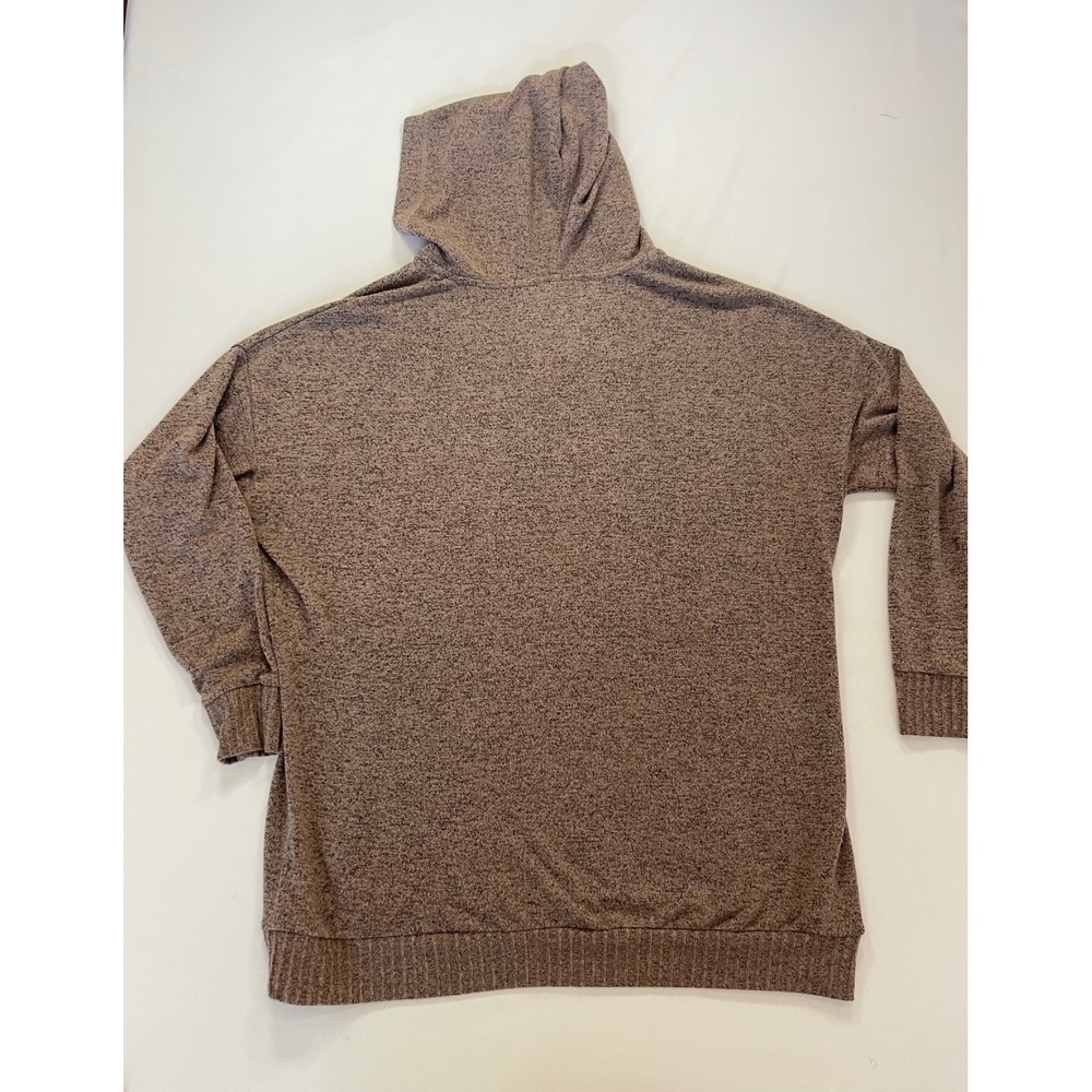 Torrid Super Soft Plush Hoodie Mauve Brown Heathered V-Neck Pullover Size 0 L XL - Picture 7 of 7